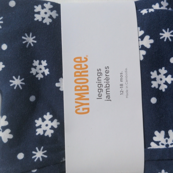 Gymboree Girls 12-18m Blue Snowflake Leggings - Picture 4 of 4